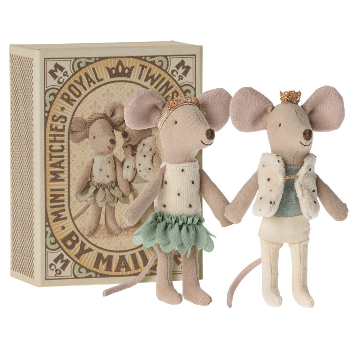 Royal Twins Mice, Little Sister & Brother in Box