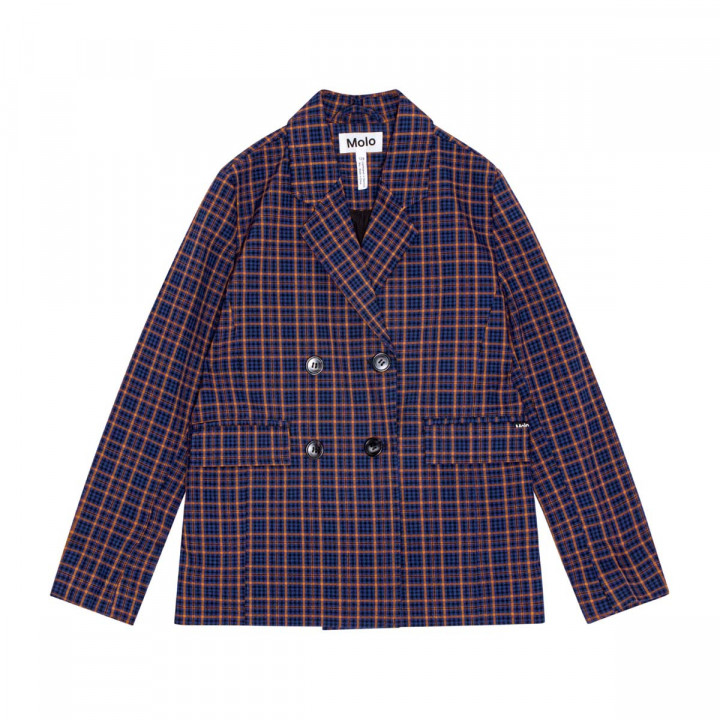 Hawa Blazer Blue Brown Check