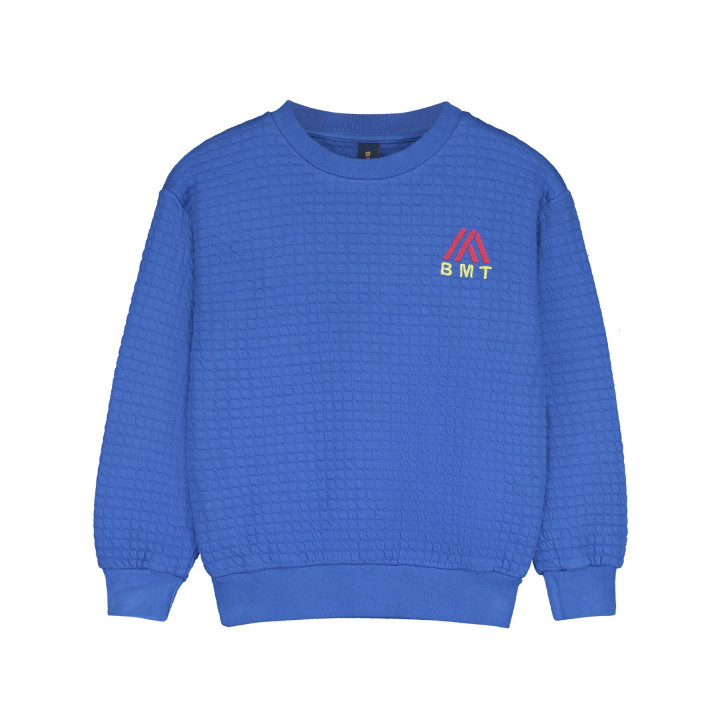 Sweatshirt Quilted Bmt Embro Fresh Blue