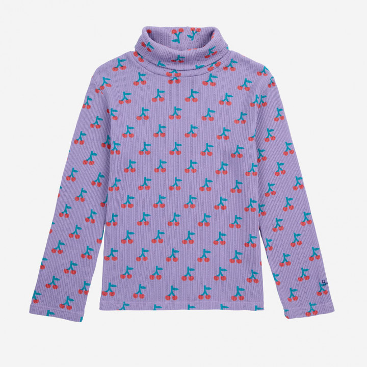 Cherry All Over Turtle Neck T-Shirt