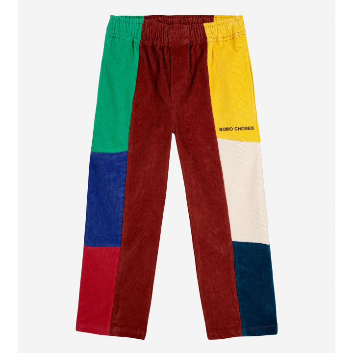 Bobo Choses Color Block Corduroy Straight Pants