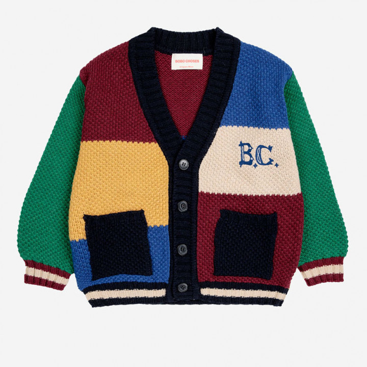 BC Vintage Color Block Cardigan