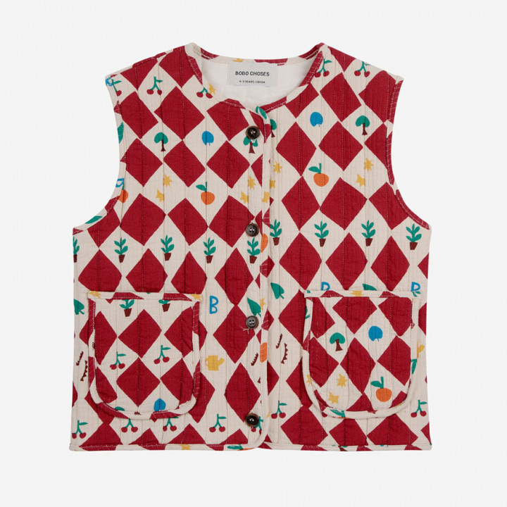 Harlequin All Over Quilted Vest