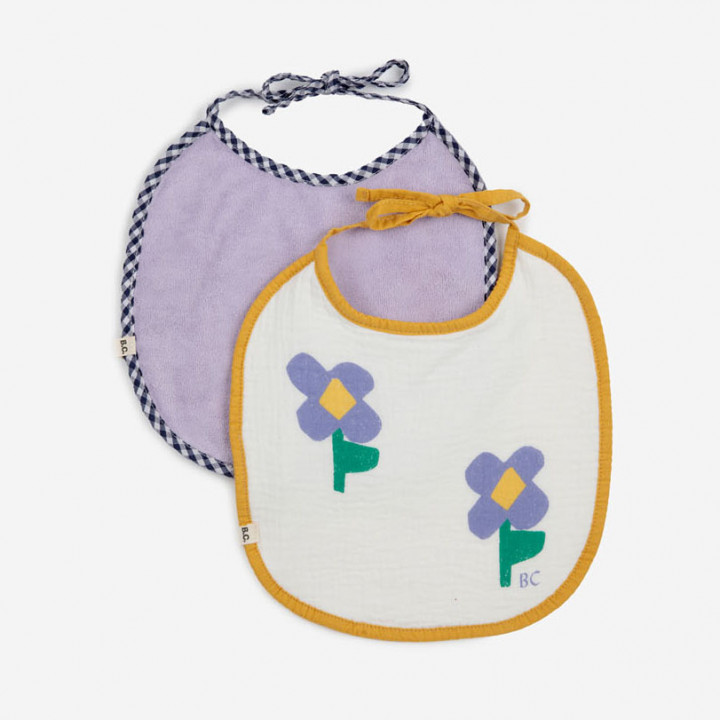 Pansy Flower Bib Set