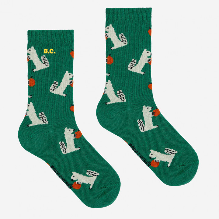Hungry Squirrel All Over Long Socks