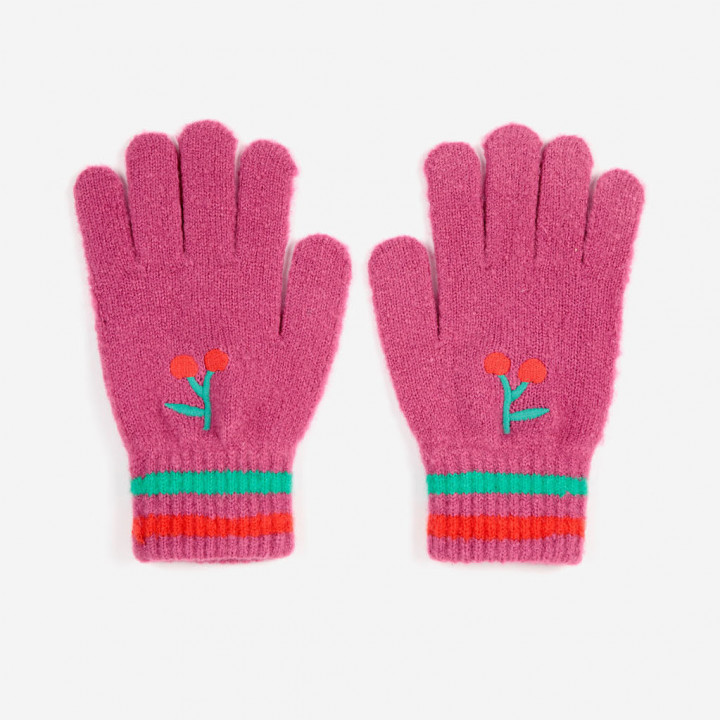 Cherry Knitted Gloves