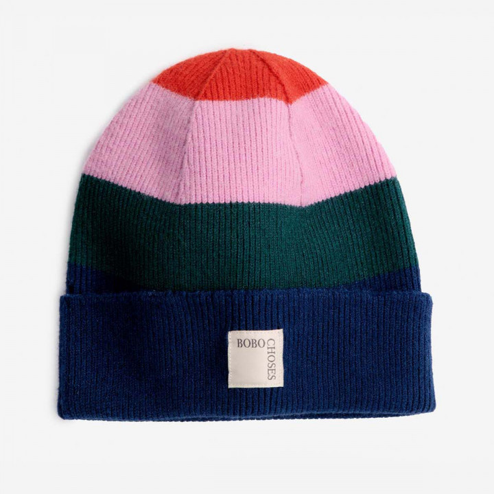 Multi Stripes Knitted Beanie