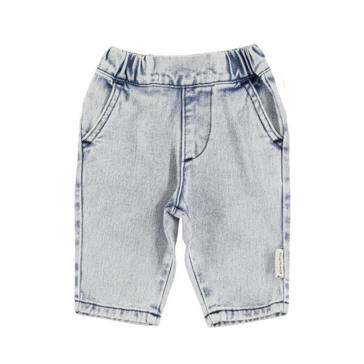 Baby Trousers Washed Blue Denim