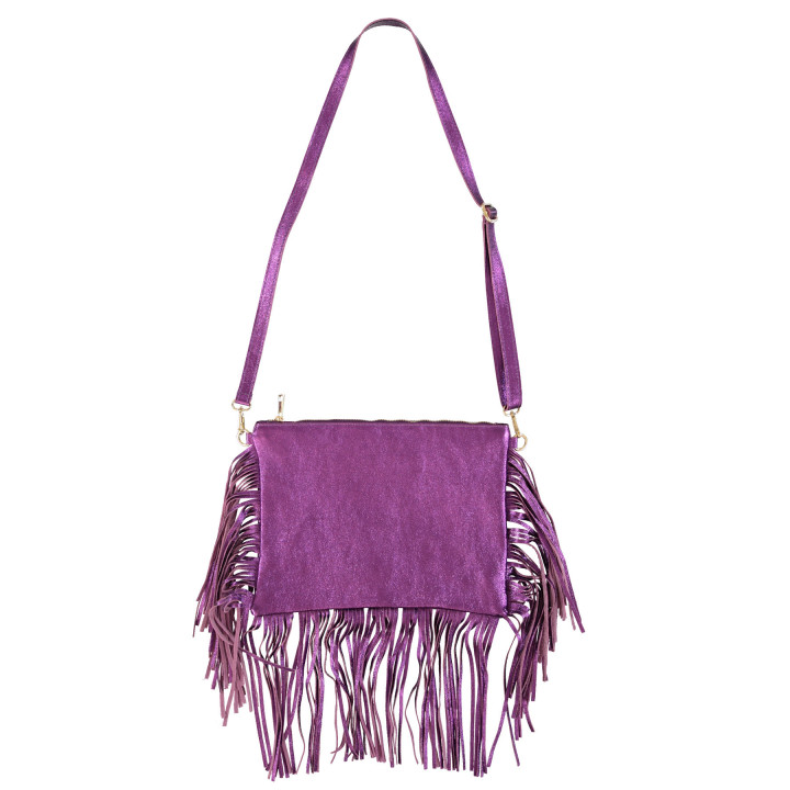 Bag With Fringes Purple