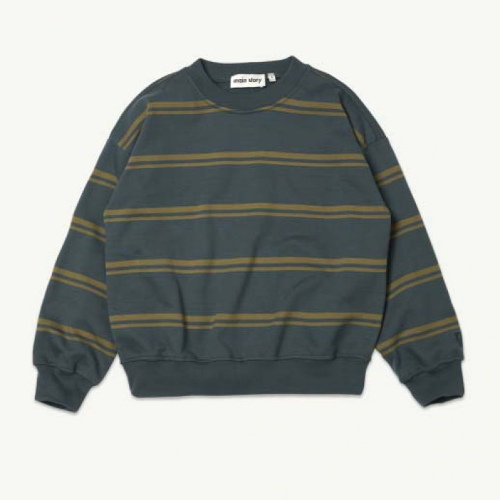 Bubble Sweatshirt Dark Shadow Stripe Fleece