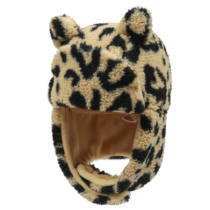 Teddy Bear Ear Warmer Hat Leopard