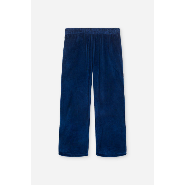 Trousers Tomaso Ribbed Velvet Midnight Blue