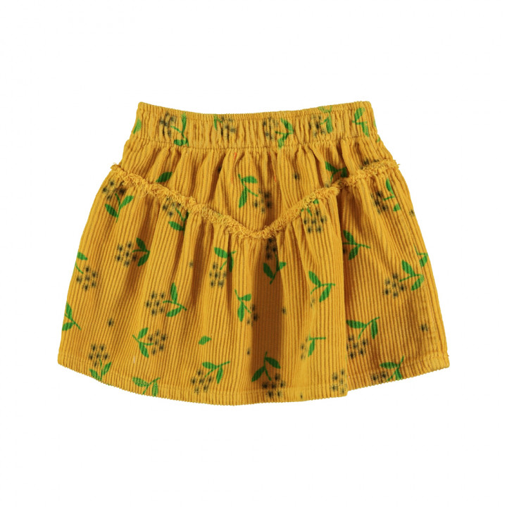 Short Skirt Yellow Mustard Flowers Allover
