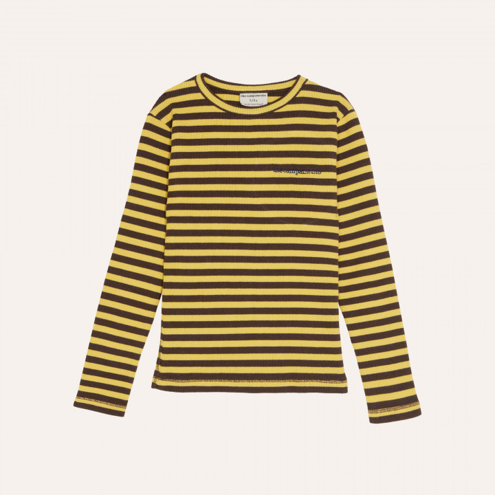 Yellow Stripes Long Sleeve Kids T-Shirt