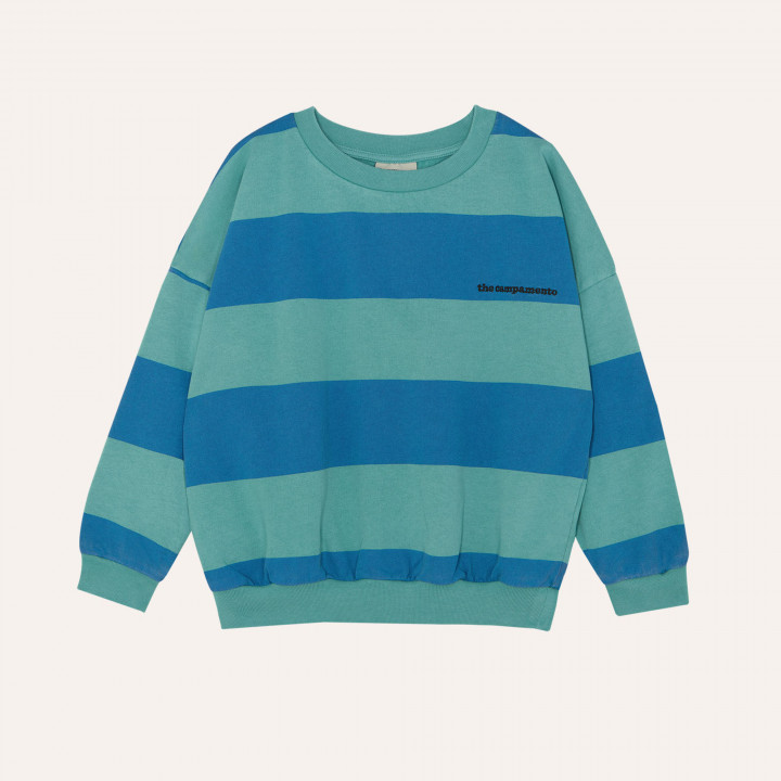 Blue Stripes Oversized Kids Sweatshirt