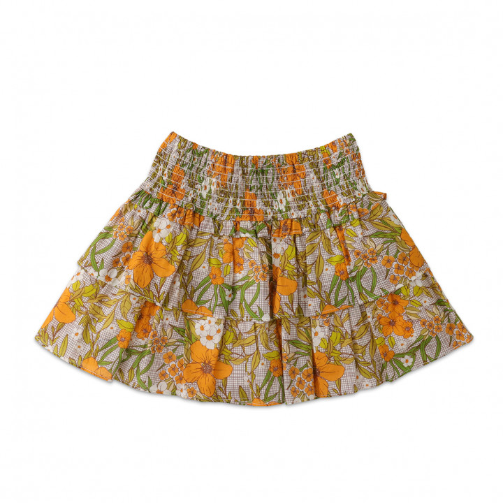 Skirt Orange Flower