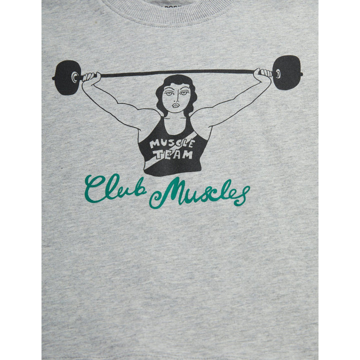 Club Muscles SS Tee Grey Melange