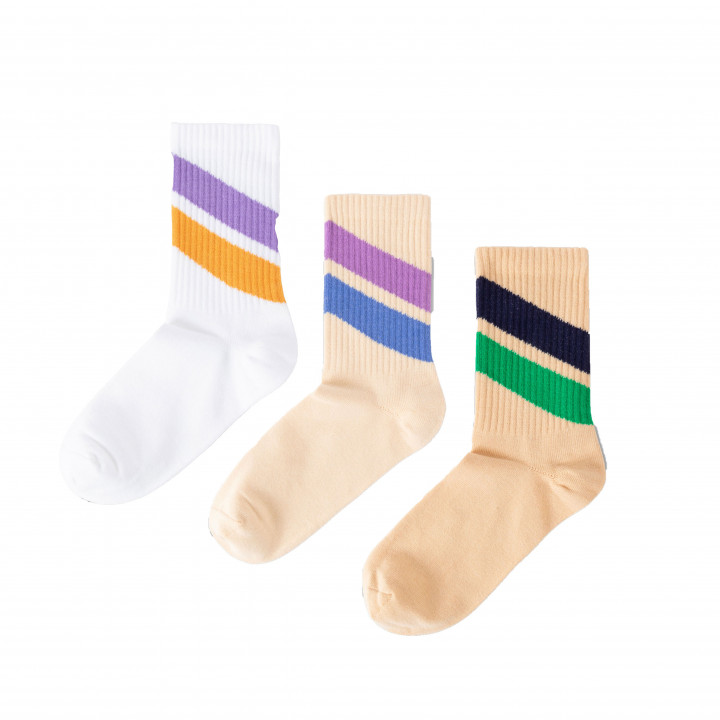 Sporty Socks 3 Pack Stripe