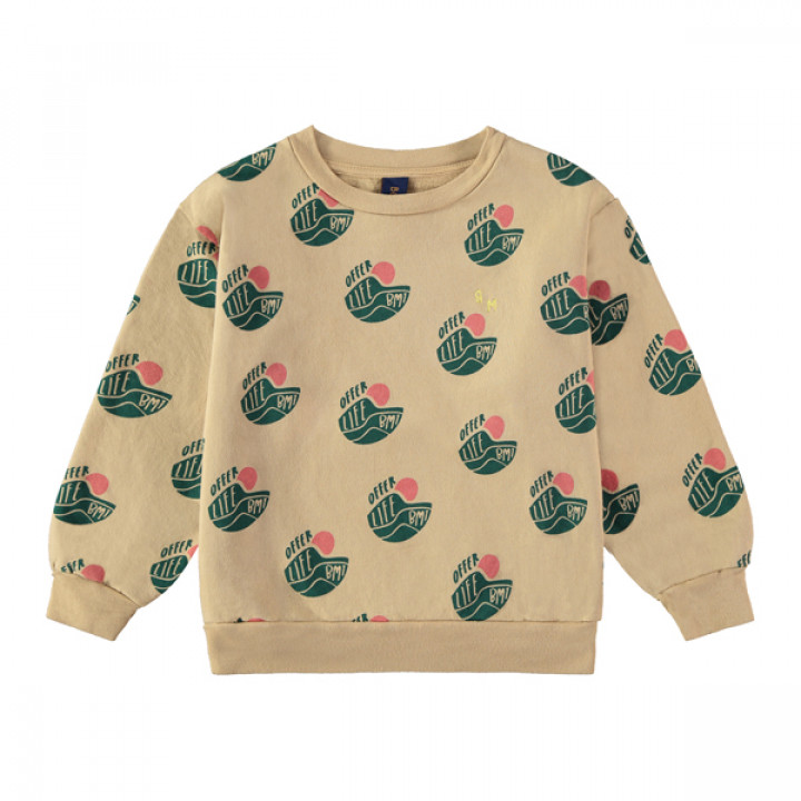 Sweatshirt Allover Offer Beige | Bonmot | Kids Fashion | Goldfish