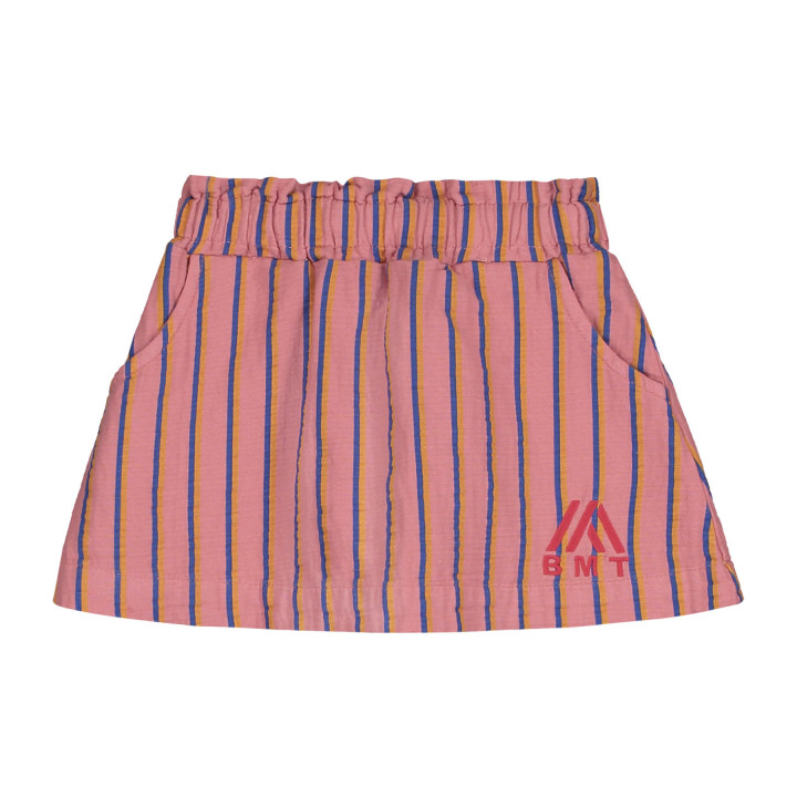 Mini Skirt Vertical Stripes Dusty Pink