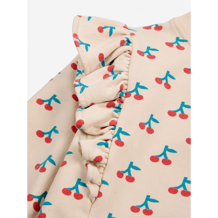 Baby Cherry All Over Ruffle Sweatshirt