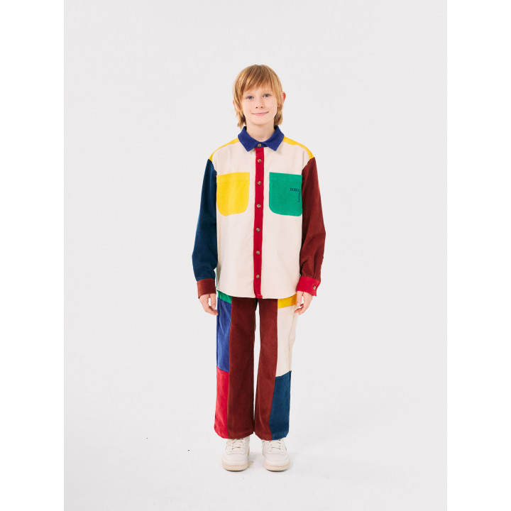 Bobo Choses Color Block Corduroy Straight Pants