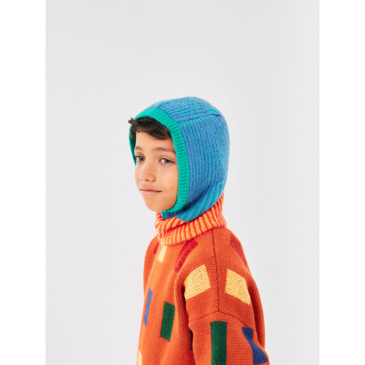 Color Stripes Knitted Balaclava