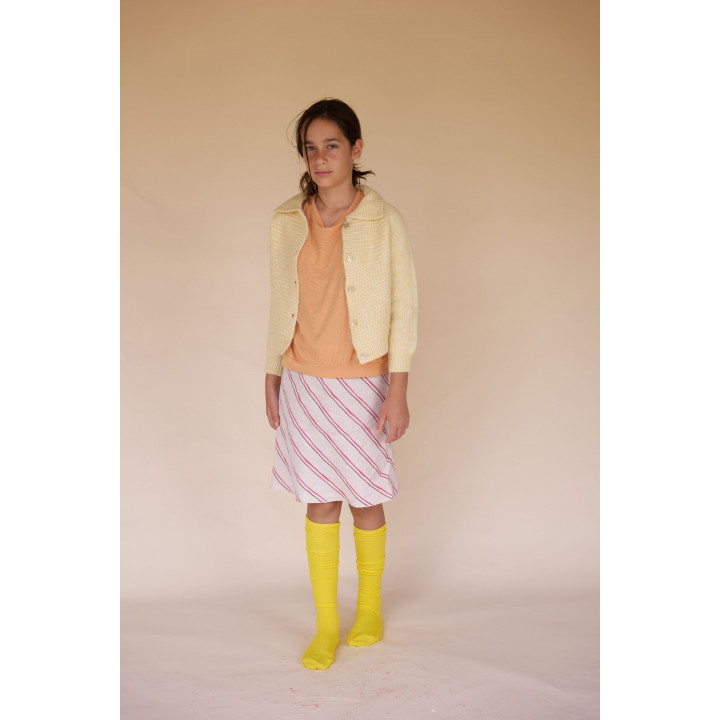 Cardigan With Collar Palest Yellow