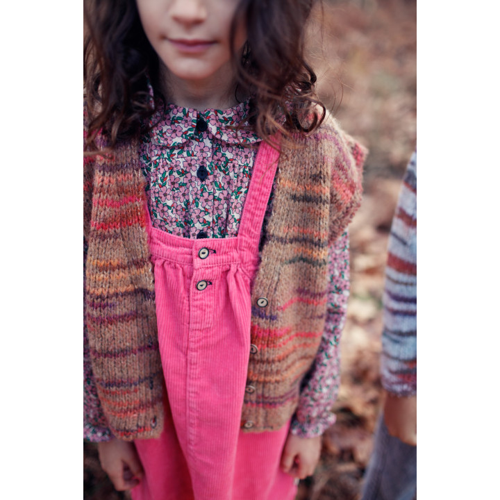 Knitted Waistcoat Multicolor Brown