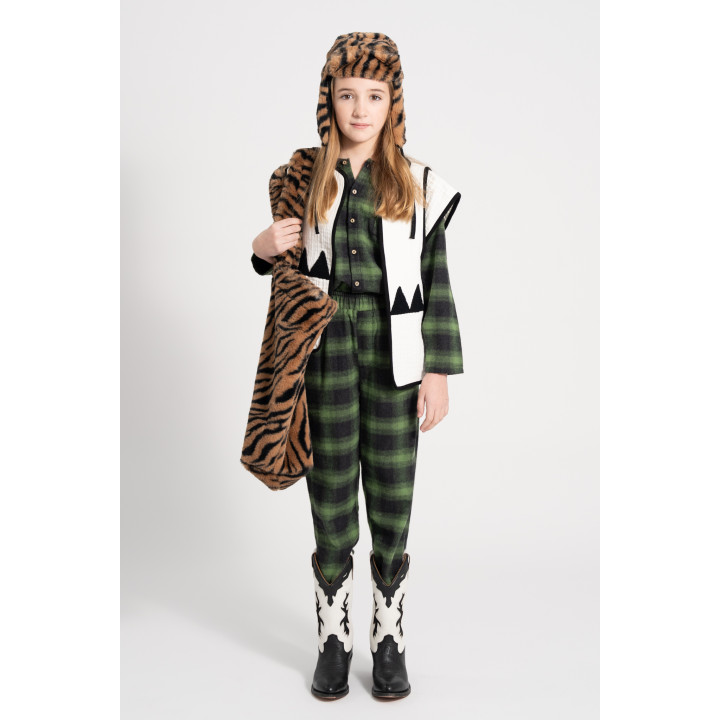 Trousers Green & Black Checkered