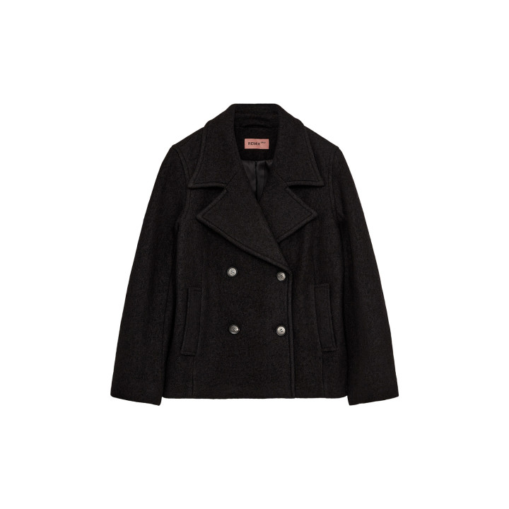 Agnes Pea Coat Black