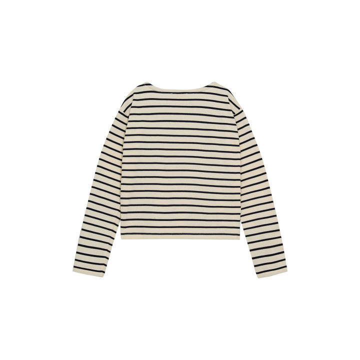 Stacy Longsleeve Cream/Navy Stripes