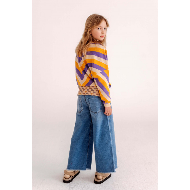 Culotte Pant Mid Denim Blue