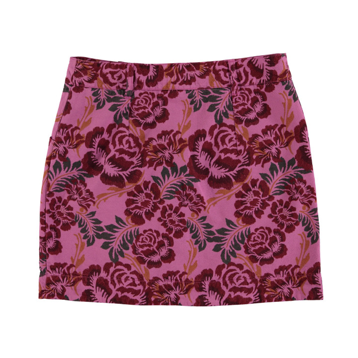 Short Skirt Purple Flower allover